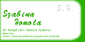 szabina homola business card